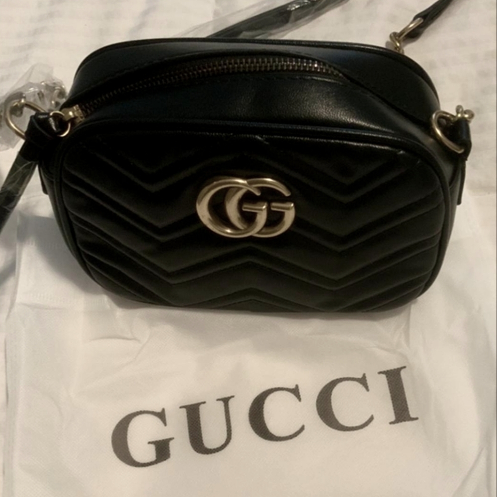 Gucci Black Quilted Crossbody Bag